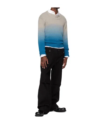 Andersson Bell Gradient Henley Collar Sweater In Multi
