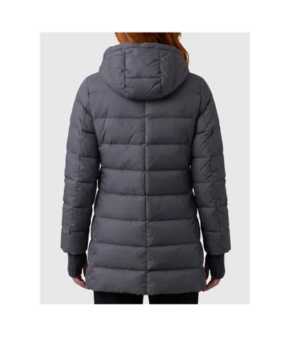 Herno Two Layer Hooded Nylon A Line Jacket In Blue