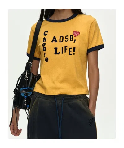 Andersson Bell Crew Neck T-shirt In Gold