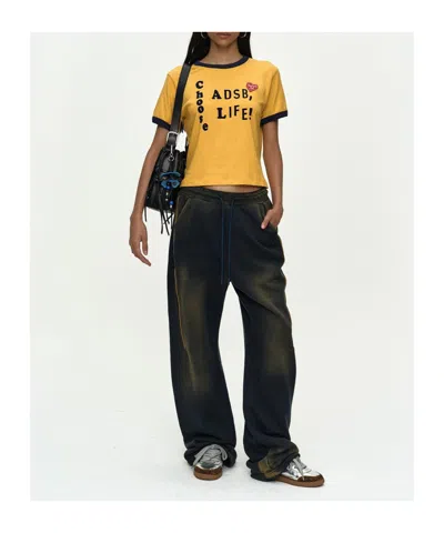 Andersson Bell Crew Neck T-shirt In Gold