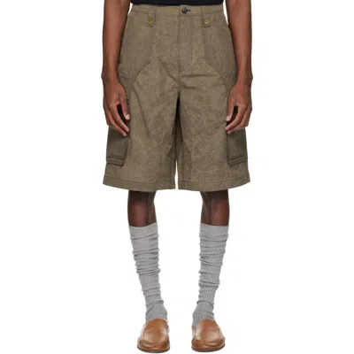Andersson Bell Carpender Multi-pocket Cargo Shorts In Brown