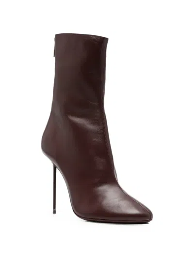 Paris Texas Lidia Leather Ankle Boots In Red