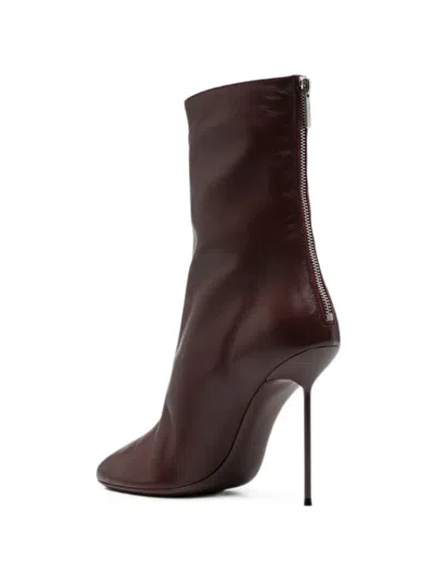 Paris Texas Lidia Leather Ankle Boots In Red