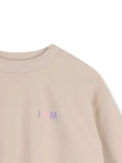 Billieblush Logo-print Elasticated-hem Sweater In Neutral