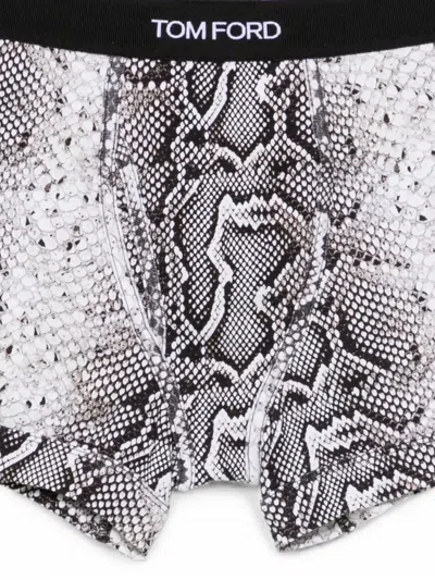 Tom Ford Snake-print Logo-waistband Boxers In Multi