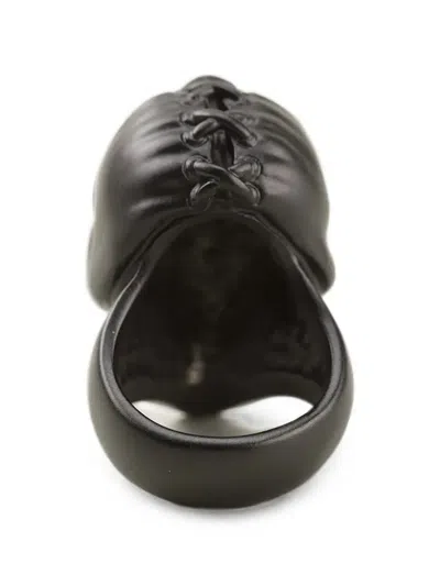 Alexander Mcqueen Crystal-embellished Ring In Black
