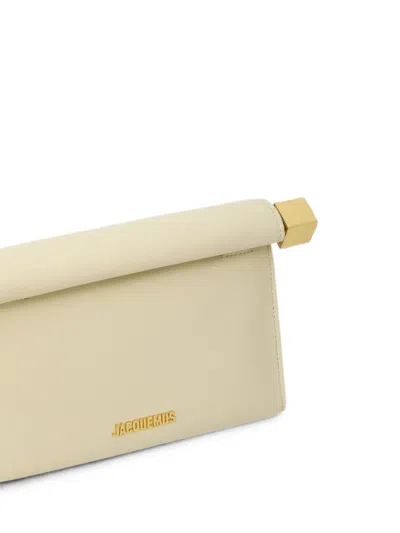 Jacquemus Rolled Top Rectangular Shoulder Bag In White