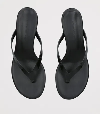 Christopher Esber Leather Scala Wedge Sandals 45 In Black