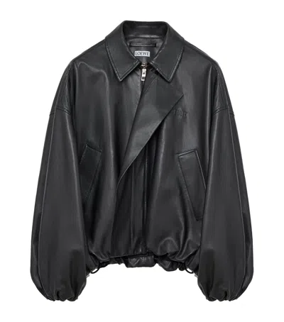 Loewe Nappa Lambskin Leather Jacket In Black