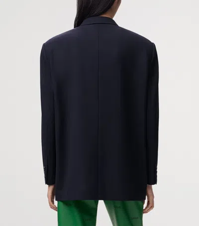 Loewe Wool Single-breasted Blazer In Blue