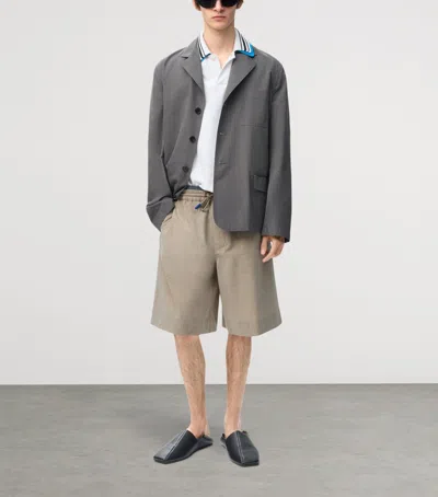 Loewe Layered Drawstring Shorts In Neutral