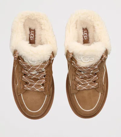 Ugg Suede Lowmel Mules In Brown