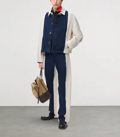Loewe Two-tone Denim Jacket In Multi