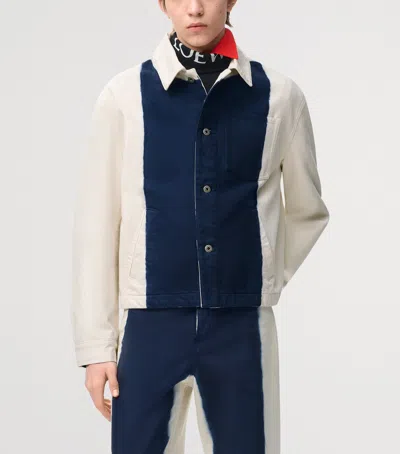 Loewe Two-tone Denim Jacket In Multi