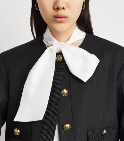Sandro Paris Cropped Tailored Jacket In Black