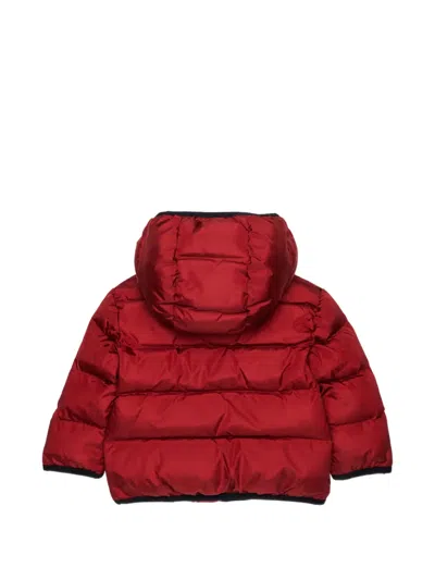 Diesel Logo-patch Padded Jacket In Red