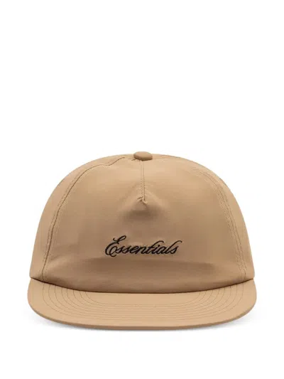 Essentials Signature Panel Hat In Brown