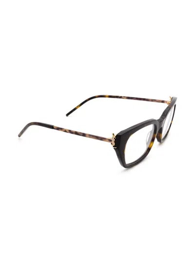Saint Laurent Rectangle-frame Glasses In Black