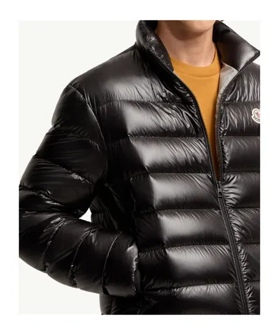 Moncler Water-repellent Micro Ripstop Down-filled Jacket With Drawstring Hem In Black