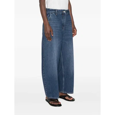 Studio Nicholson Belt Loop Jeans In Blue