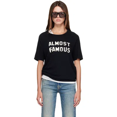 R13 Almost Famous Distressed-effect T-shirt In Black