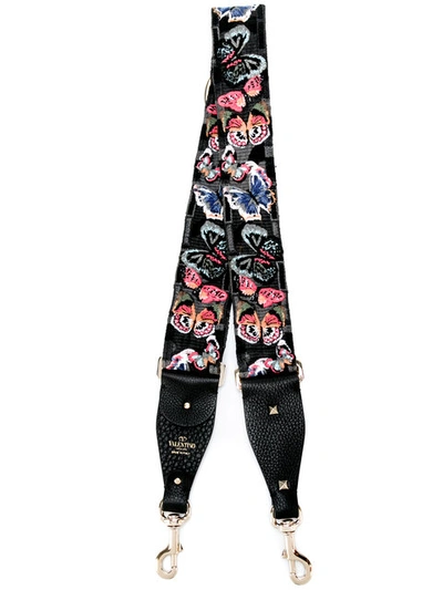 Valentino Garavani Rockstud Guitar Shoulder Strap In Black