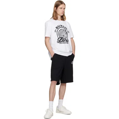 Balmain Short Sleeve Crew Neck Graphic Shirt In Multi