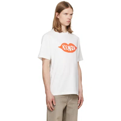 Kenzo Graphic Print Round Neck Short Sleeve T-shirt In Metallic