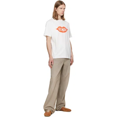 Kenzo Graphic Print Round Neck Short Sleeve T-shirt In Metallic