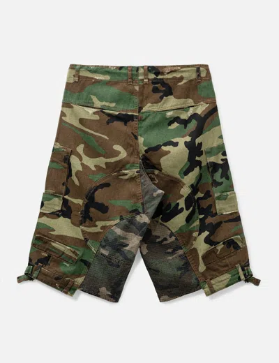 Protocol Index Upside Down Cargo Shorts In Camo/迷彩/카모/カモ