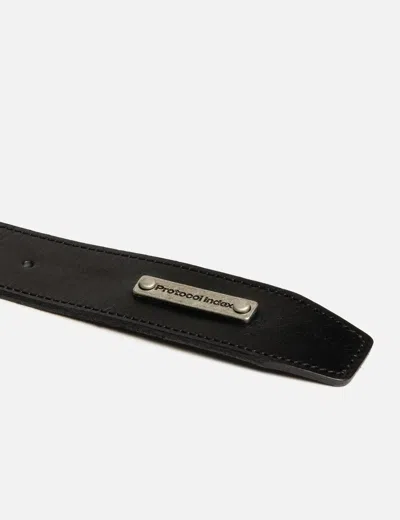 Protocol Index Zipper Belts In Black