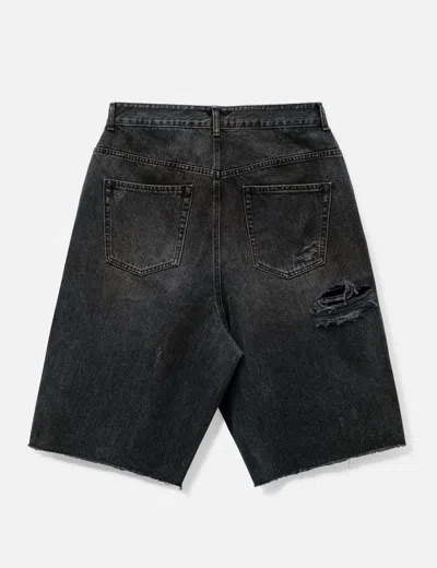 Protocol Index Long Zipper Fly Denim Shorts In Multi
