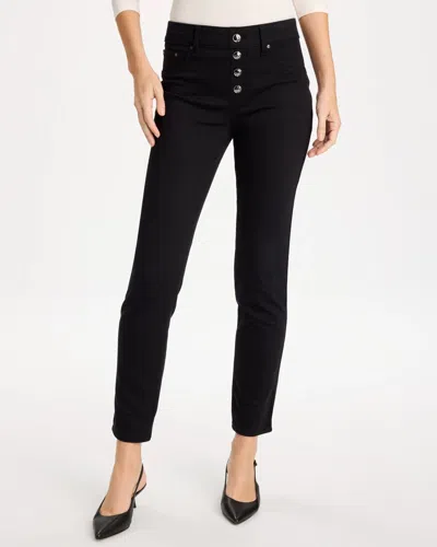 Chico's Pull-on Slim Ankle Jeggings In Black In Black