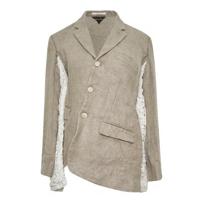 Comme Des Garçons Linen Super Heavy Canvas X Cotton Jacket In Brown
