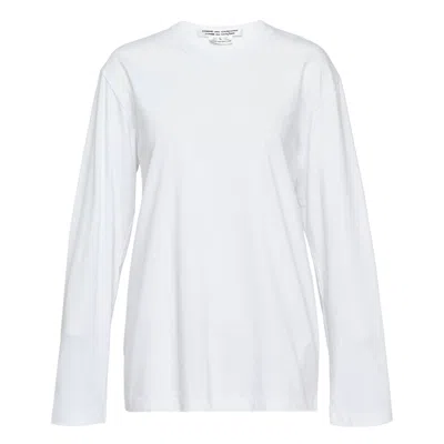 Comme Des Garçons Cdg Cdg Teiban Cotton Fraise Long Sleeve Tee In White