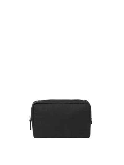 Fendi Medium-sized Vanity Case With Central Zippered Compartment In Black