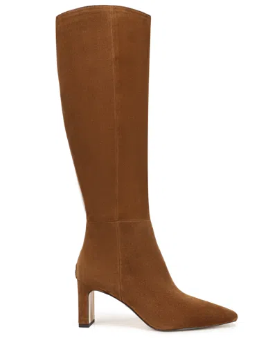 Sam Edelman Sylvia Knee High Boot In Warm Nutmeg Suede