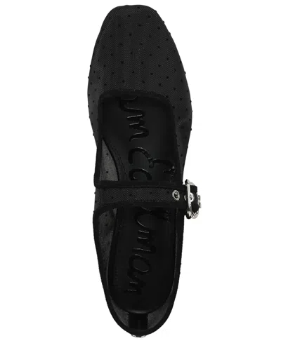 Sam Edelman Michaela Mesh Mary Jane Flat In Black