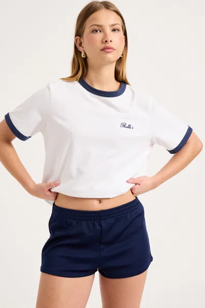 Rolla's Jeans Us Script Ringer Tee In White