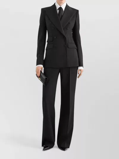 Dolce & Gabbana Double Breasted Tailored Jacket Structured Silhouette In Animal Print