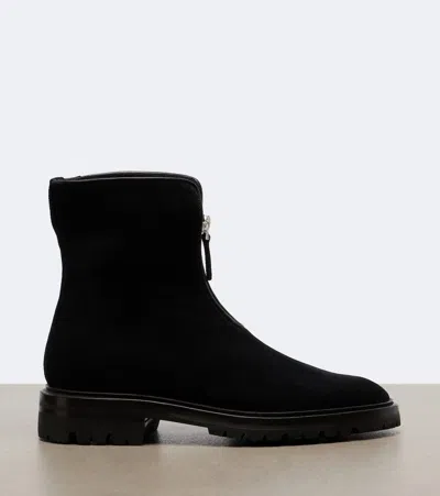 The Row Hike Suede Ankle Boots In Multi