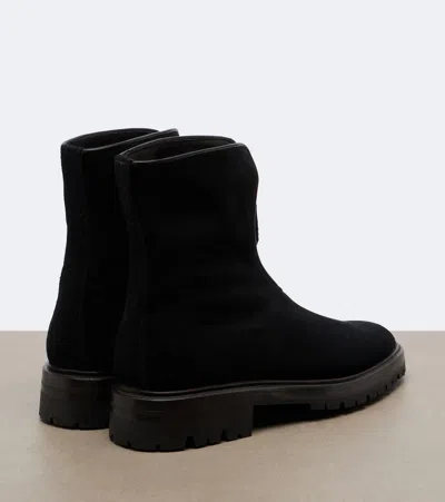 The Row Hike Suede Ankle Boots In Multi