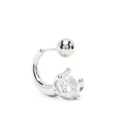 Panconesi Nova Curved Earrings In Silver/white