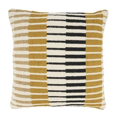 Saro Dynamic Stripe Geometry Poly Filled Throw Pillow In Multi