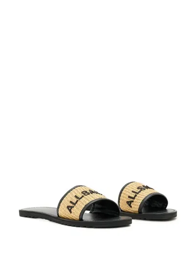 Allsaints Hoxton Single Strap Sliders In Multi