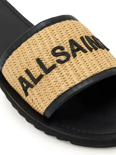 Allsaints Hoxton Single Strap Sliders In Multi