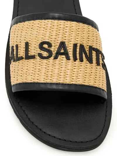 Allsaints Hoxton Single Strap Sliders In Multi