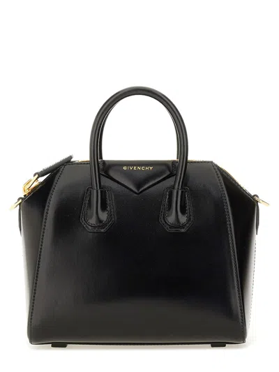 Givenchy Black Antigona Mini Leather Bag In Black