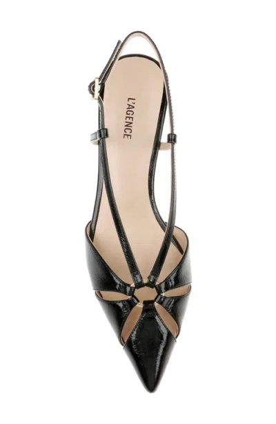 L'agence Adavi Pointed Toe Slingback Pump In Black