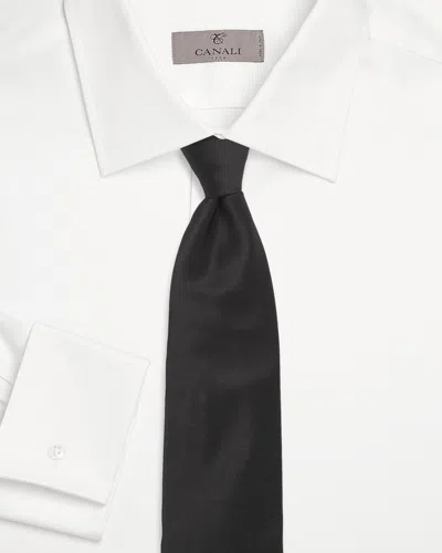 Canali Men & Apos;s Solid Silk Tie In Black